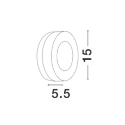 TUNE Led veggljós úti Q150 9W 625lm 3K svart IP65 - Image 3