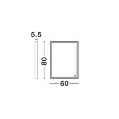 AMBOR spegill 38W 2488lm 600x800x55 3K IP44 - Image 4