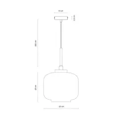 ARP hangandi ljós Ø25 25W E27 opal/svart - Image 3