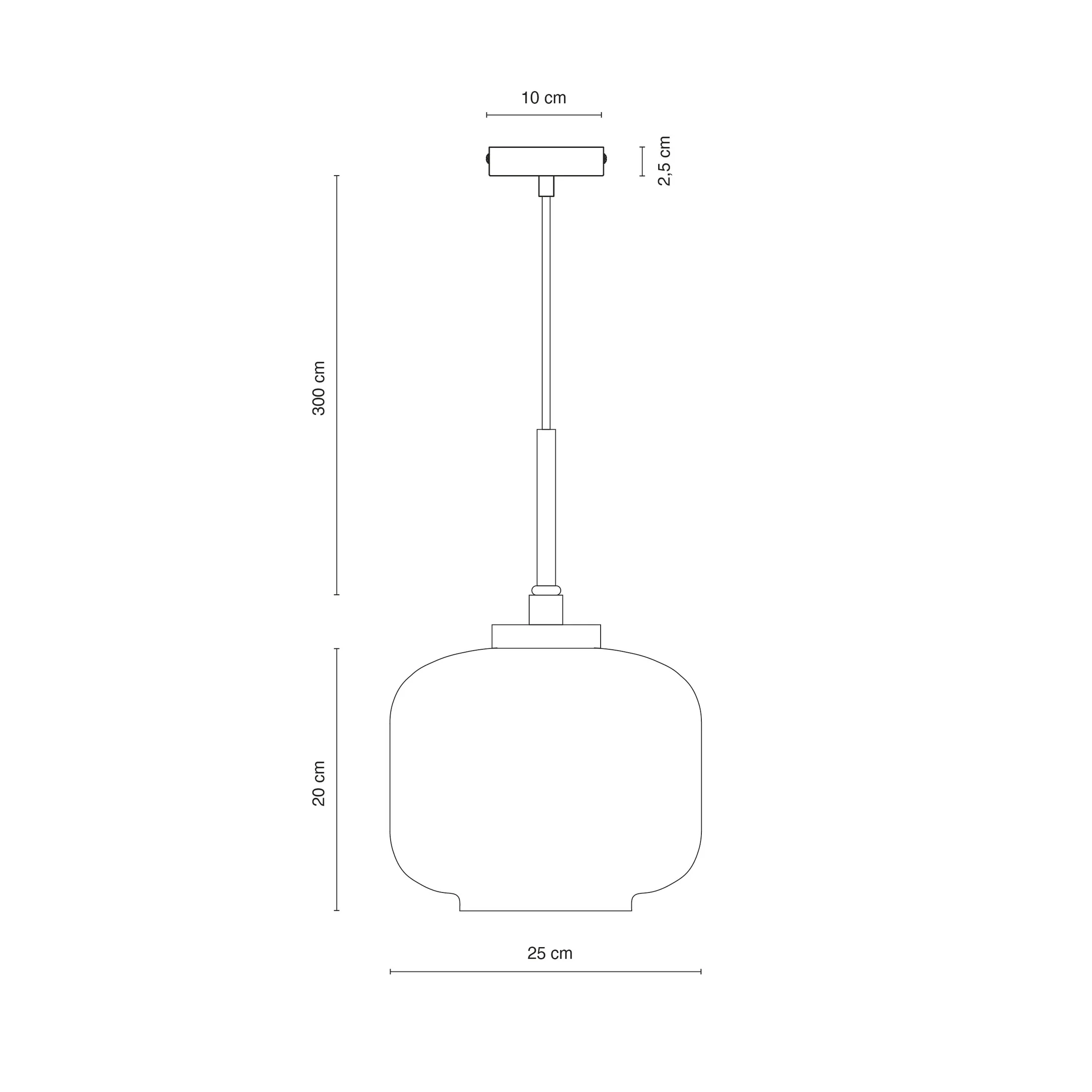 ARP hangandi ljós Ø25 25W E27 opal/svart - Image 3