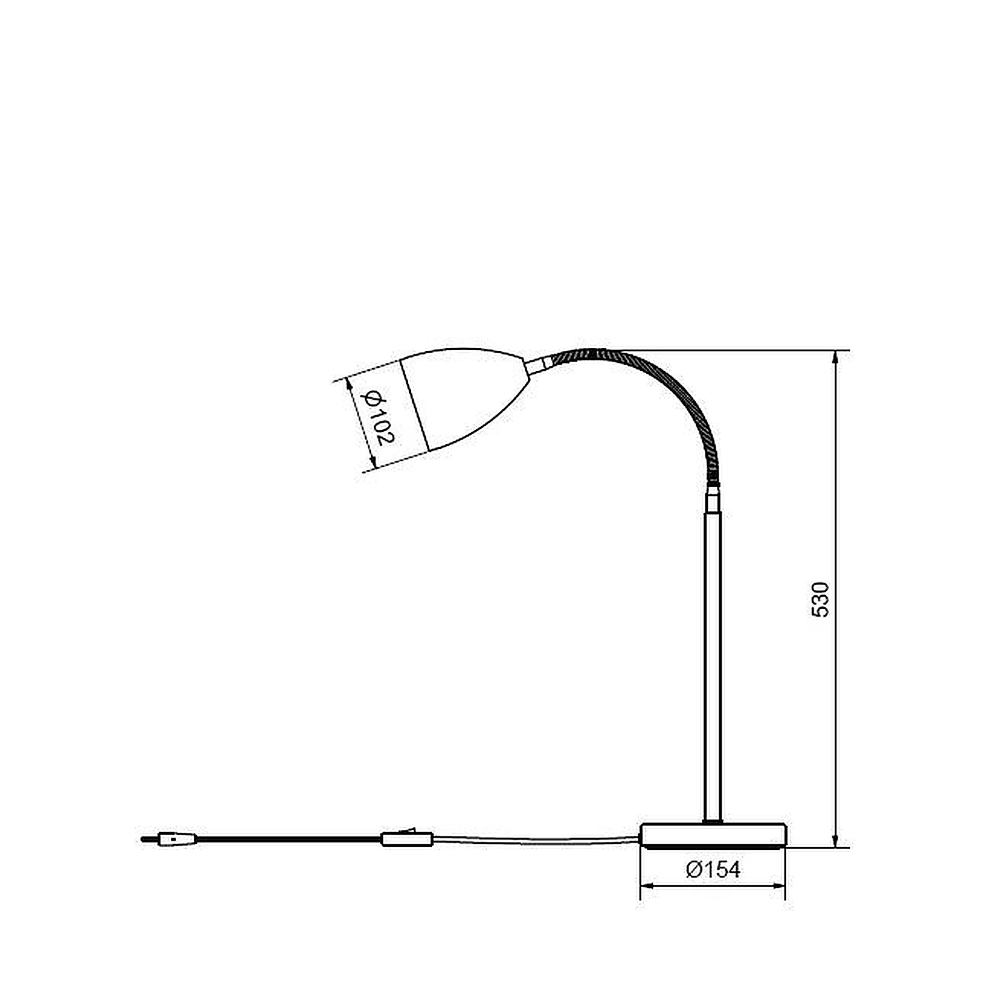 TROTSIG borðlampi,h460 8W GU10 oxíðgrár - Image 2