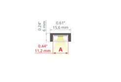 MICRO-PLUS prófíll svartur 15,6x6mm 3mtr. - Image 3