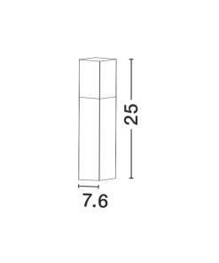 Alternative view of STICK útistaur LED E27 1x16W IP54 dökkgrátt