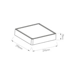 GOA Loftljós 296x296mm 12W 3K grátt IP65 - Image 2