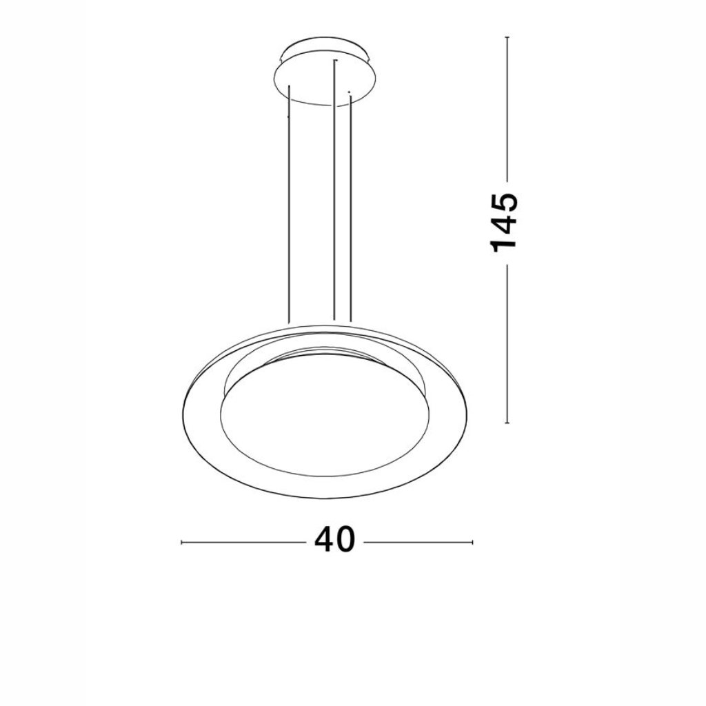EPOS Hangandi Loftljós LED 24W Dimmable Svart/hvít - Image 5