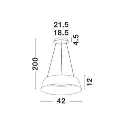 ALBA Led hangandi Q420 40W svart/gyllt - Image 3
