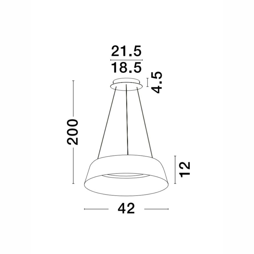 ALBA Led hangandi Q420 40W svart/gyllt - Image 3