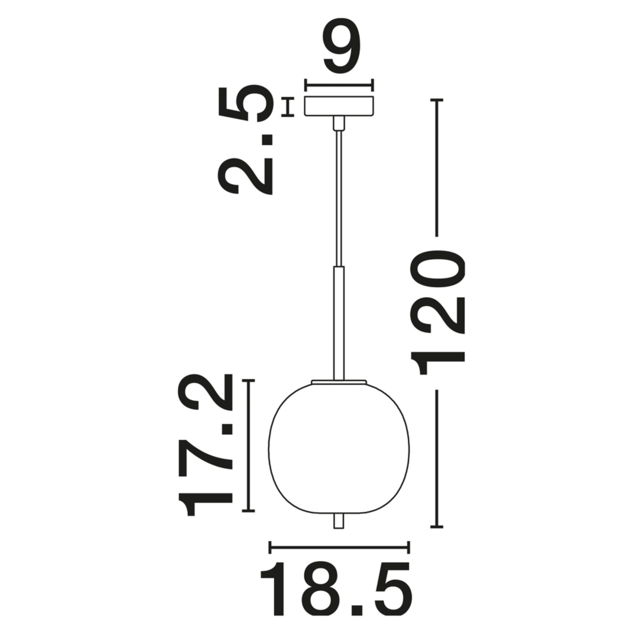 Lato hangandi 1x5W E14 antiq brass/opal - Image 5