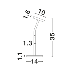 LOGOS borðlampi LED 5W 294lm 3K IP20 svart - Image 4