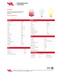 Alternative view of LED G125 opal 12W 1500lm 27K E27 dimmanleg