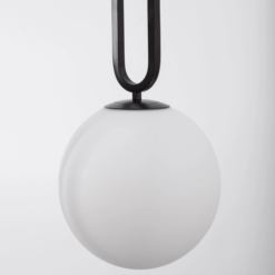 GRUS hangandi ljós LED 12W h.56cm svart opal kúpul - Image 3