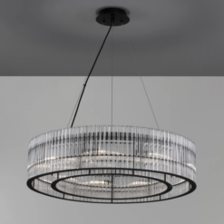 BAROK hangandi ljós svart/glært LED 9x5W G9 - Image 3