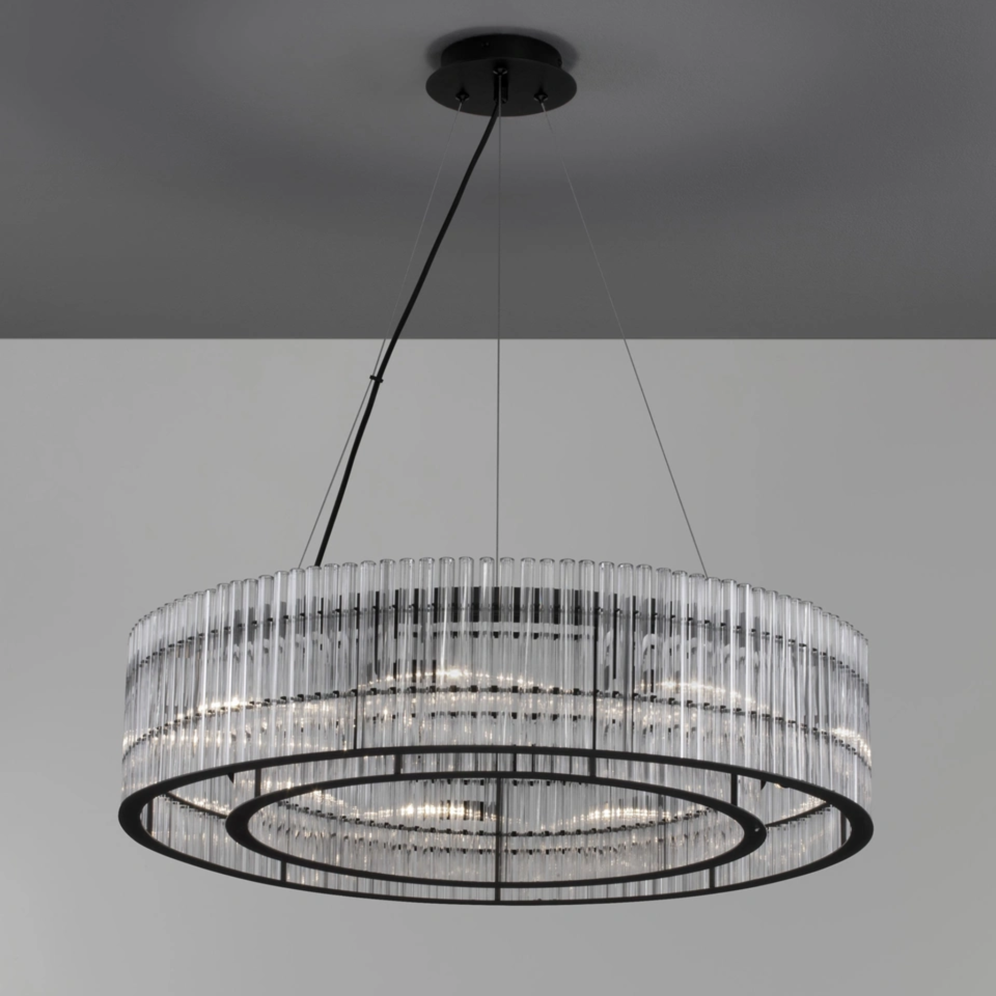 BAROK hangandi ljós svart/glært LED 9x5W G9 - Image 3