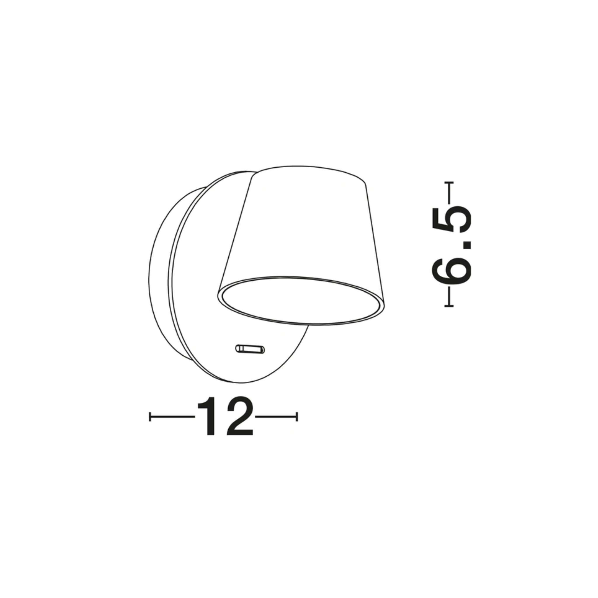 AMADEO veggljós LED 6W 3K 528lm svart - Image 2