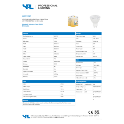 Led GU10 6W 675lm 27K 36° dimm - Image 2