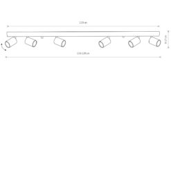 EYE SPOT kastari 6x10W gull LED GU10 1190mm - Image 2