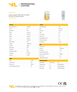 Alternative view of Led G9 2W 200lm 27K frosted dimmanleg