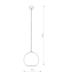 Alternative view of POLARIS hangandi ljós gyllt E27 60W Q250