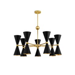 GALA loftljós LED 14x5w IP20 svart/gull
