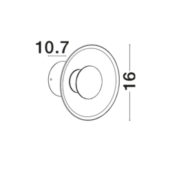 ESIL veggljós Q160 Led 8W 3K gyllt/gler - Image 4