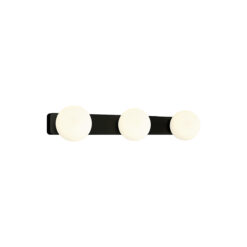BRAZOS III baðljós vegg 3x25W G9 IP44 svart/opal