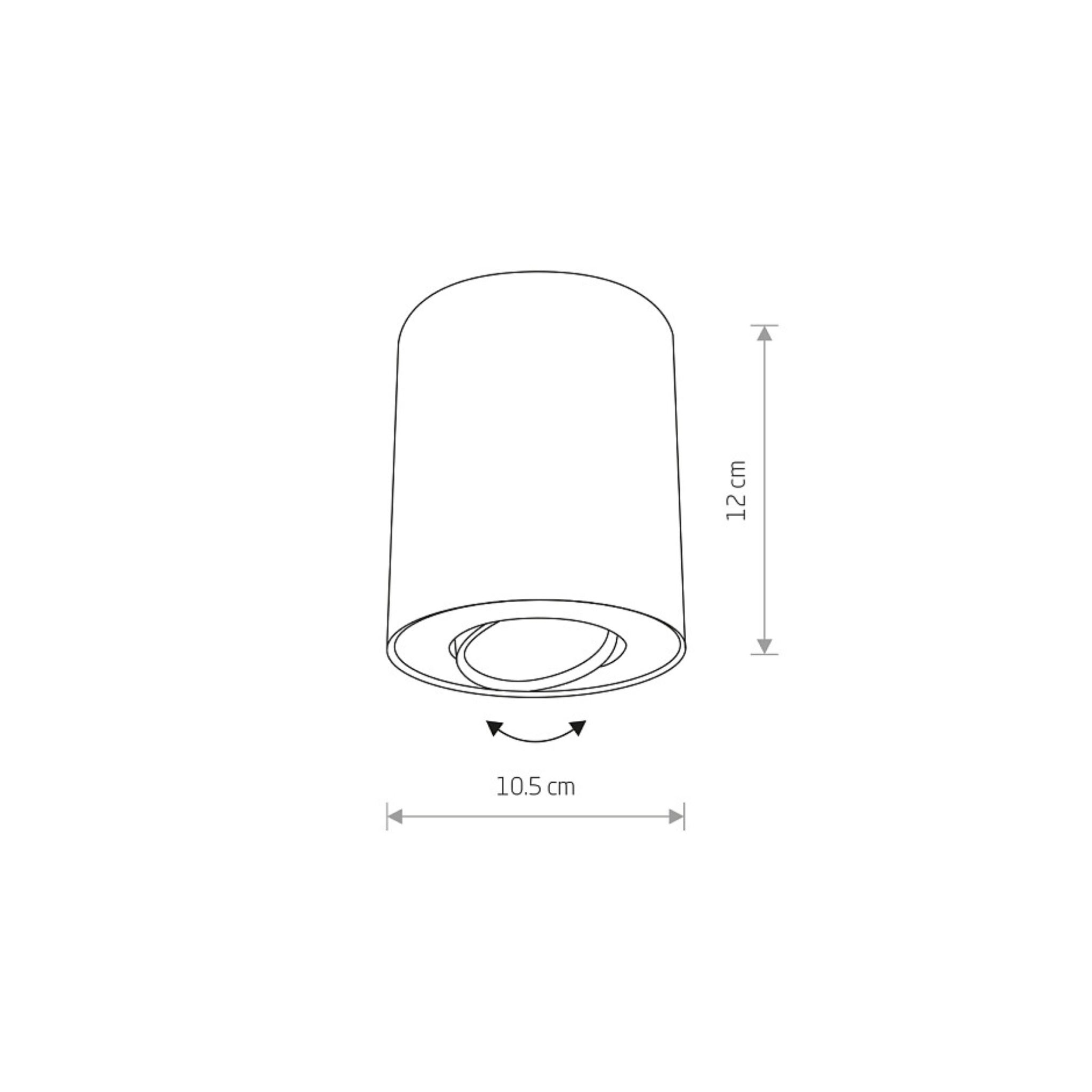 SET loftljós hvítt LED GU10 10W 100X120mm - Image 5