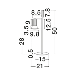 LUVIA borðlampi LED MR16/GU10 1x10W IP20 án peru svart/gyllt - Image 5