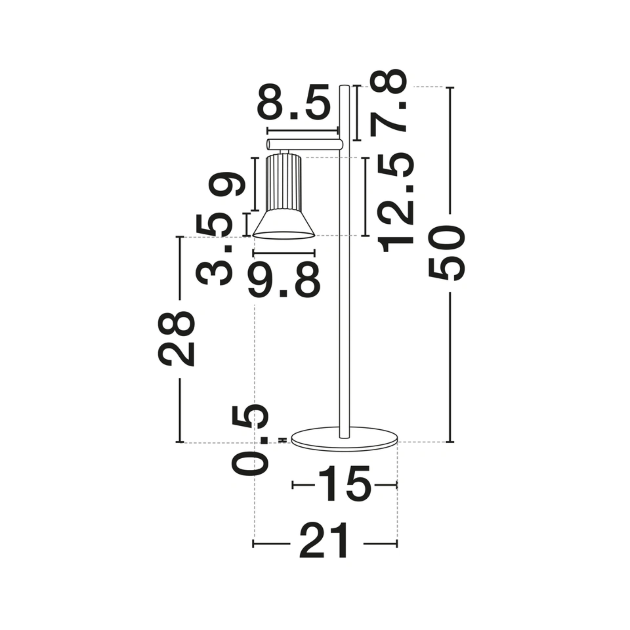 LUVIA borðlampi LED MR16/GU10 1x10W IP20 án peru svart/gyllt - Image 5