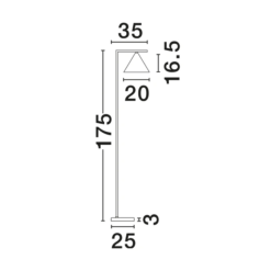 SWAY gólflampi 12W E27 h175cm gylltur - Image 6