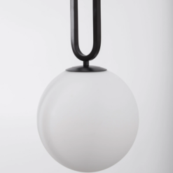 GRUS hangandi ljós LED 12W h.51cm svart opal kúpul - Image 2