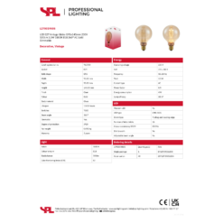LED G95 3.5W 100lm 18K gold E27 dimmanleg - Image 2