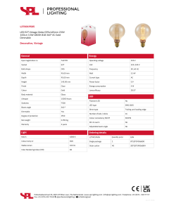 Alternative view of Led G95 3.5W 100lm 18K gold E27 dimmanleg
