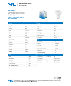 Alternative view of Led GU10  2W 250lm 3K 36°