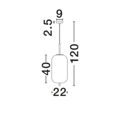 LATO hangandi LED 1x12W D:22 svart og opal - Image 4