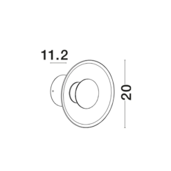 ESIL veggljós Q200 Led 8W 3K gyllt/gler - Image 4