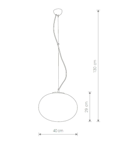 Alternative view of NUAGE hangandi 100W E27 Q400 opal