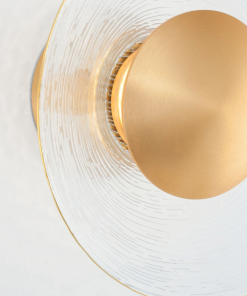 Alternative view of ESIL veggljós Q160 Led 8W 3K gyllt/gler