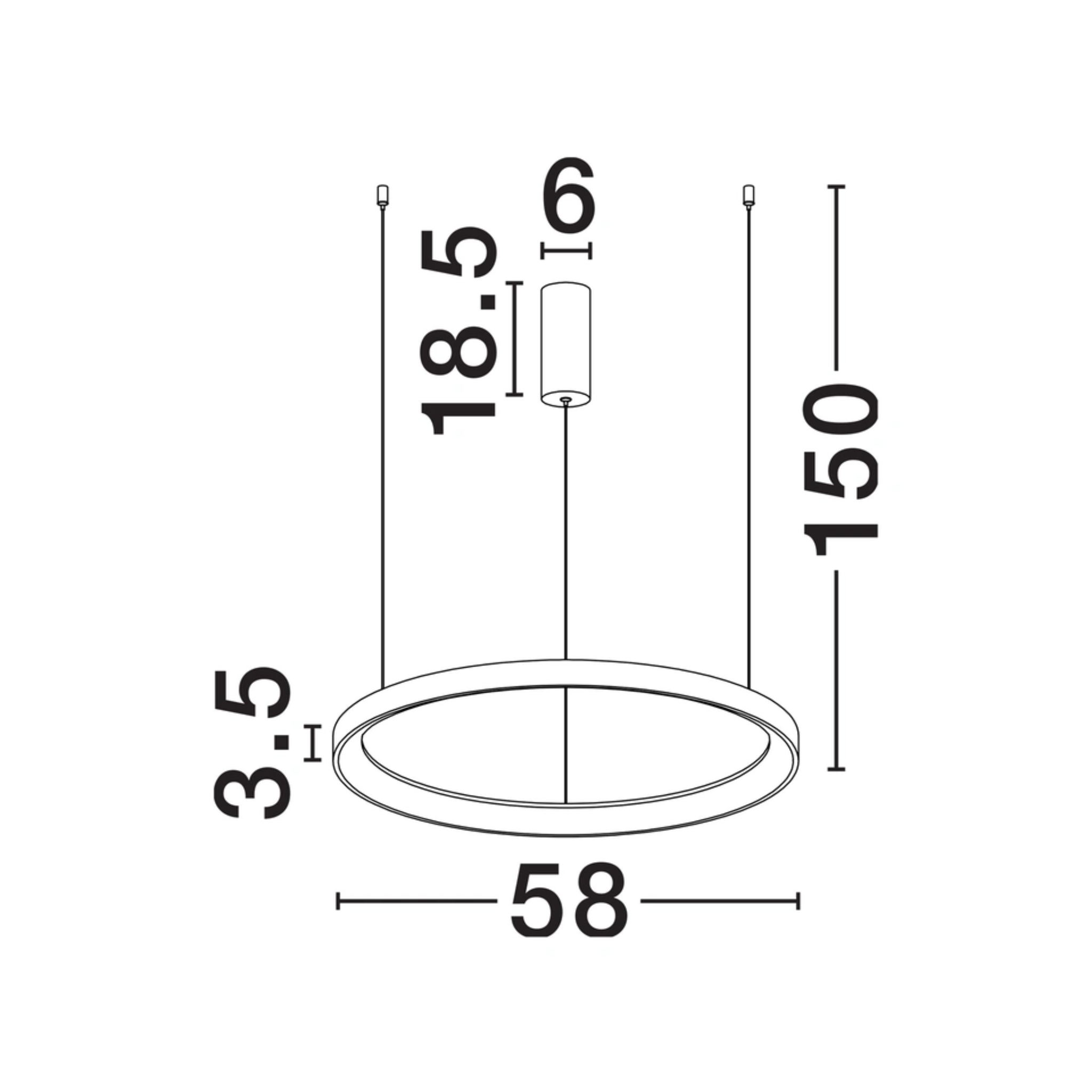 PERTINO Led hangandi Q580 48W 27K dimm svart - Image 4
