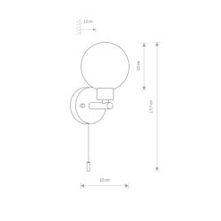 SIMI baðljós vegg 25W G9 IP44 svart/opal - Image 2