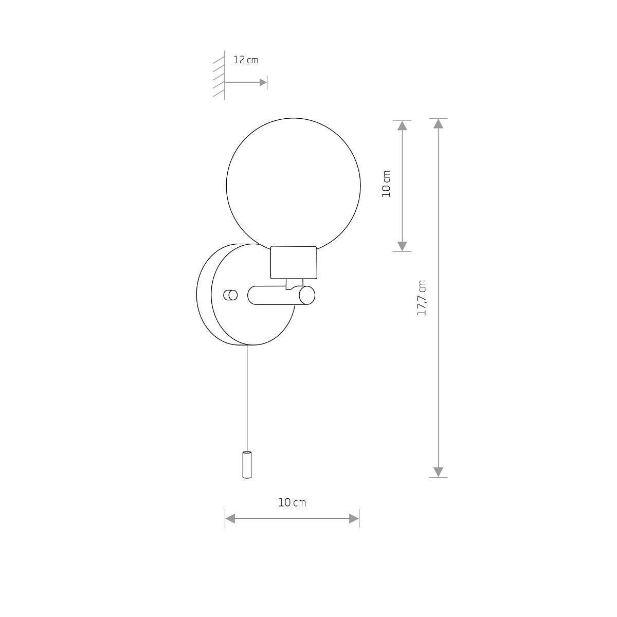 SIMI baðljós vegg 25W G9 IP44 svart/opal - Image 2