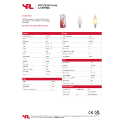 xLED kerti m/totu E14 5W 470lm 27K mött dimmanleg - Image 2