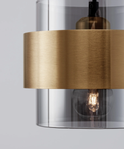 Alternative view of SIANNA hangandi ljós LED E27 12W svart/brass