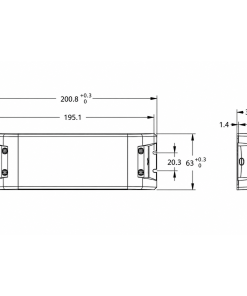 Alternative view of LED Spennir 24V/4,16A 10-100W Triac dimmanlegur