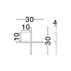 xCROSS Led vegglj. svart ál 10W 230V IP20 - Image 5