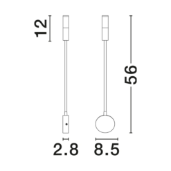 SONICA veggljós LED 5W 453lm 3K IP44 hvítt - Image 6