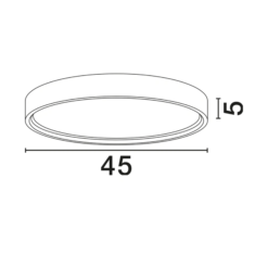 OLAF loftljós Q45 LED 30W 2400lm 3K dimmanl. hvítt - Image 2