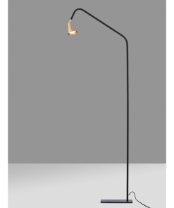 Alternative view of GEKO gólflampi 10w GU10 h153cm svart/gull