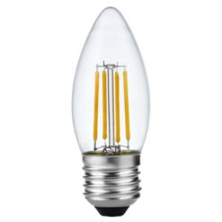 Led kerti E27 4W 320lm 25K glær dimmanleg