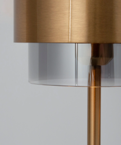 Alternative view of SIANNA borðflampi h47cm reykt/brass 1x12W E27