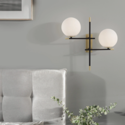 xGITCHI veggljós svart/gyllt LED 2x5w IP20 - Image 4